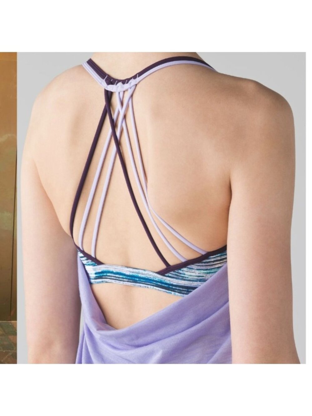 Lululemon Lighten Up Tank Heathered Lilac / Blurry Belle Multi / Deep Zinfandel